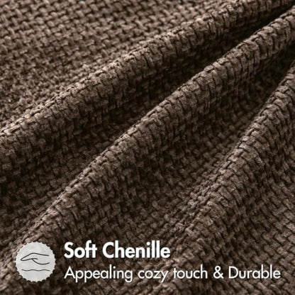MIULEE Decorative Dark Brown Euro Sham Pillow Covers 26x26 Inch 2 Pack