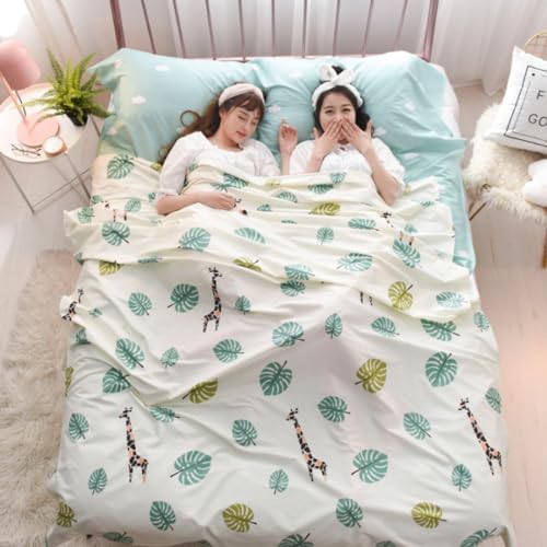 TRIWONDER Sleeping Bag Liner Cotton Camping Travel Sheet Sleep Sack Adult for Hostels Outdoor Picnic Planes Trains