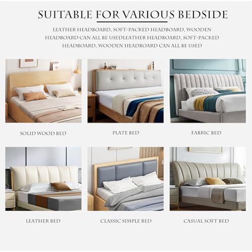 Stretch Headboard Slipcover, Elastic Bed Protector for Bedroom Decor, Full Coverage, Taupe (47"x27" / 120x70 cm Size)