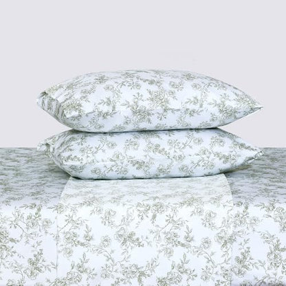 Feather & Stitch 100% Cotton Sateen 500 TC Full Size Bed Sheet Set