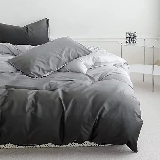 Houseri Comforter Set, King Size, Grey Gradient, 3 Pcs Including Comforter and Pillow Shams