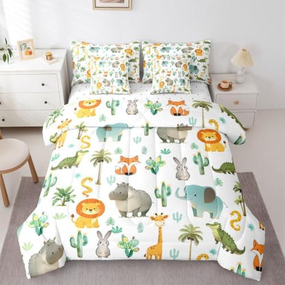 Erosebridal Wild Animals 7 Piece Comforter Set Full