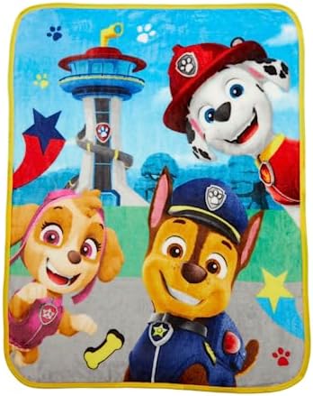 Paw Patrol Kids Bedding Super Soft Silk Touch Throw, 40 in x 50 in, (Official Licensed Product) By Franco