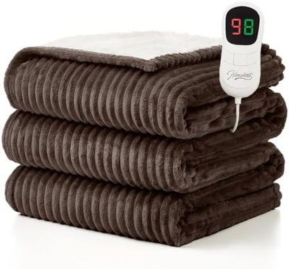 Homemate Electric Heated Heating Blanket Full Size 72"x84" Flannel Sherpa