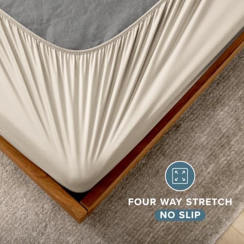 Bare Home Queen Size Box Spring Cover Wrap Around (Queen, Sand)