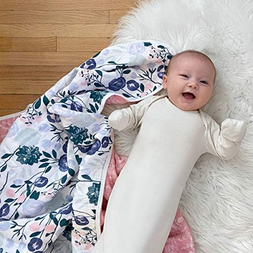 Aden + Anais Essentials Dream Blanket, Muslin Baby Blankets for Girls & Boys, Ideal Lightweight Newborn Nursery & Crib Blanket, Unisex Toddler & Infant Bedding, Shower & Registry Gift, Flowers Bloom