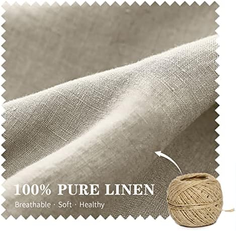 Simple&Opulence 100% Linen Lumbar Pillow Cover 12 x 20 Inches Set of 2 Rectangular Decorative Throw Cushion Cover for Couch Sofa Bed Living Room Office Soft Breathable Farmhouse - Linen