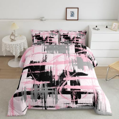 Feelyou Striped Comforter Set Queen Size Kids Boys Bedding