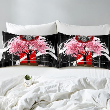 Feelyou Cherry Blossoms Duvet Cover Twin Size Boys Girls Teens