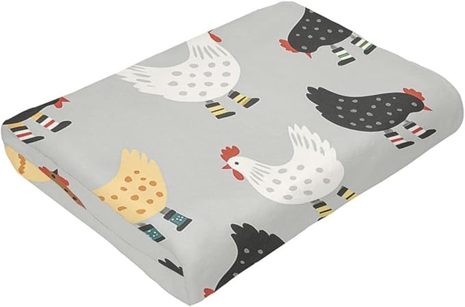 Chicken Blanket Super Soft Warm Fluffy Fleece Flannel Hen Animal Throw Blanket Cozy Fuzzy Plush Stuff Bedding Blankets Gifts for Women Kids Boys Girls Adults 50"X40"
