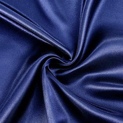 SiinvdaBZX 4Pcs Satin Sheet Set King Size 15-Inch Deep Pocket, Navy Blue