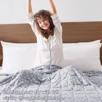 yescool Weighted Blanket for Adults 25lbs Queen Size, 60" x 80", Dove Grey