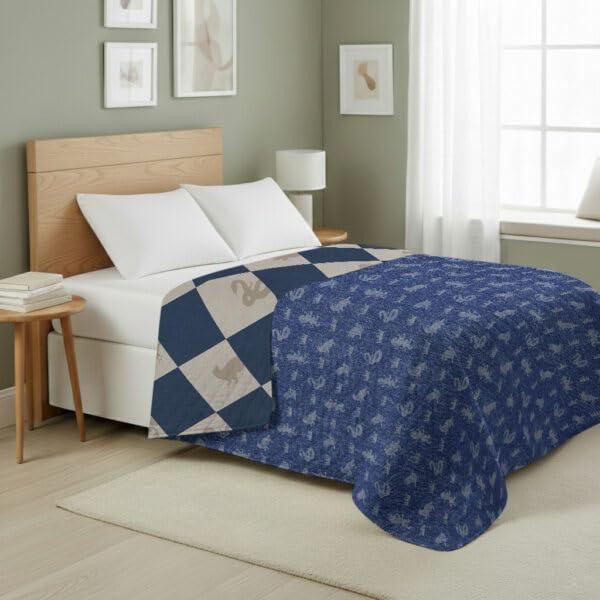 Harry Potter Herald Call Full/Queen Quilted Throw Blanket Adults Boys Girls, Soft Lightweight Bedding for Bed, or Couch, 90 x 90 inches
