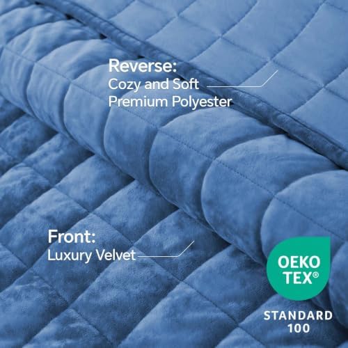 BEDELITE Velvet Quilt Set King Size, Luxury Velvet Comforter Bedding