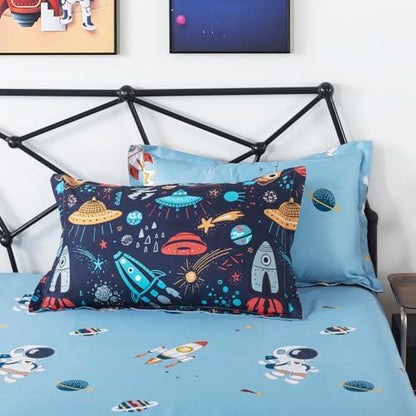 ADASMILE A & S Space Comforter Twin Size for Boys 6 Pieces Rocket Bedding