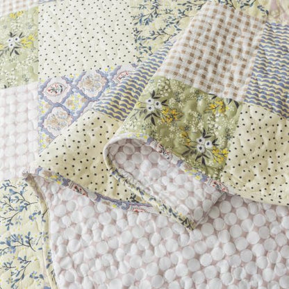 HoneiLife Quilt Set King Size - Lightweight Bedspreads 106x96, Microfiber Quilts 3-Piece, Patchwork Coverlet Rustic Bedding Sets All Season Quilts