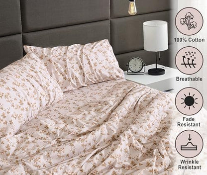 RUVANTI Flannel Sheets Set Queen Size, Dazzale