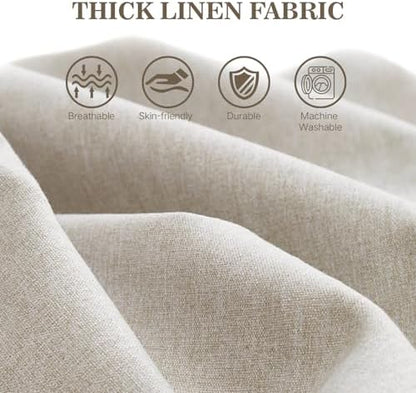 DEEPSHARK Bed Gap Filler for Headboard,Space Filler Between Bed and Wall Side,High-Density Sponge, Removable and Washable Cover（Beige-King-78 * 8 * 6in）