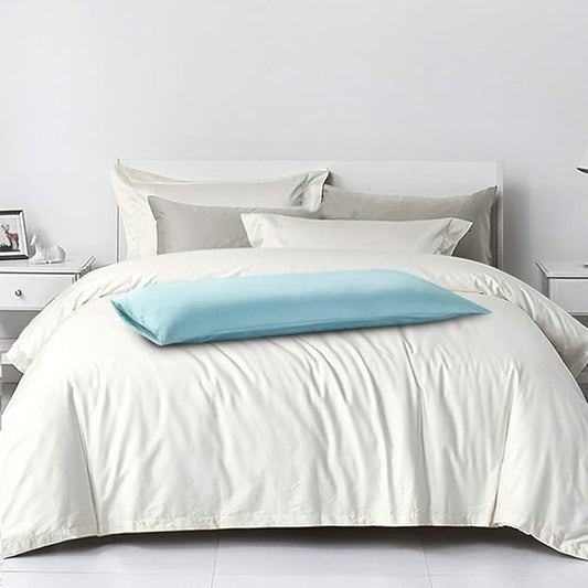 FLXXIE Body Pillow Cover - Super Soft Microfiber 20x54 Body Pillow Case - Envelope Closure, Wrinkle, Stain Resistant 20x54 Long Pillowcase, Aqua