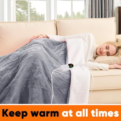 greenoak Heated Blanket Electric Twin Heating 62"X84",Gifts for Women