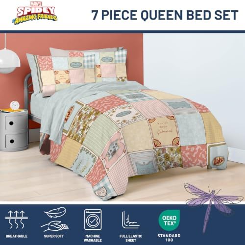 Gilmore Girls Queen Comforter Set 7 Piece Soft Bedding for Girls, Multi