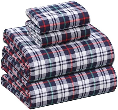RUVANTI Flannel Sheets Full Size, Noel