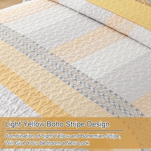 WONGS BEDDING Twin Quilt Bedding Set 2 Piece, 68"x 86",Yellow