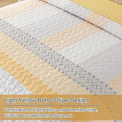 WONGS BEDDING Twin Quilt Bedding Set 2 Piece, 68"x 86",Yellow