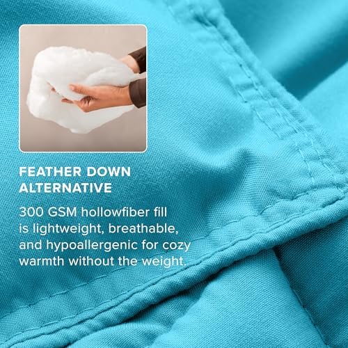 Bare Home Queen Comforter Set - 1800 Ultra Soft (Queen, Aqua)
