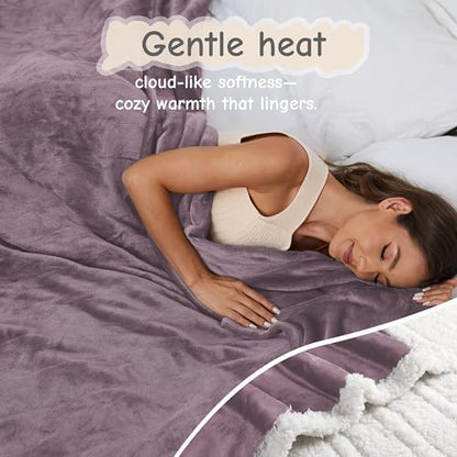Soypipo Electric Heated Blanket 84"x90", 9 Heat Settings 10-Hour Auto-Off