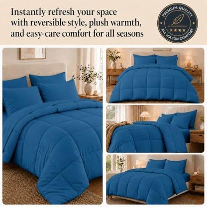 Anluoer Full Size Comforter Sets, 7 Piece Bed in a Bag Full Bedding Sets