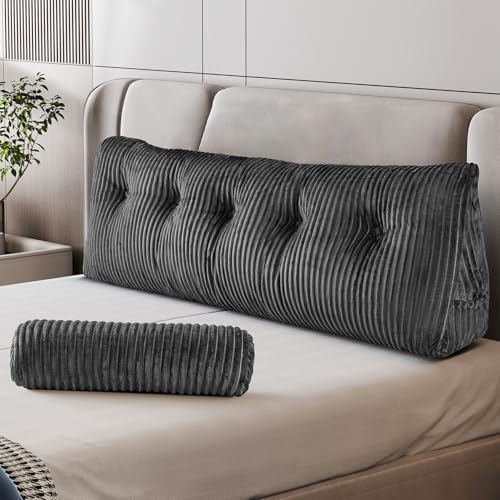 Z-hom Headboard Pillow, Wedge Backrest Cushion, Queen Size,ONE Roll Pillow