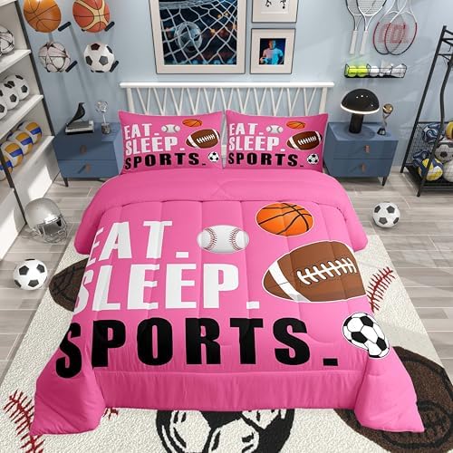 Feelyou Football Comforter Set Toddler Size for Kids Boys Girls