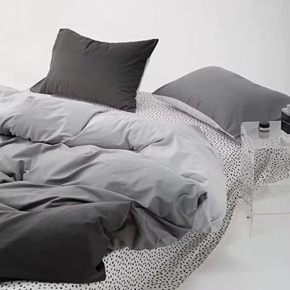 Houseri Grey Comforter Set Twin Gradient White and Gray Bedding 3 Piece Boys Girls Kids Aesthetic Silver Grey Bed Comforters Sets Dark Light Gray Art Style Preppy Dorm Quilts Blankets Twin