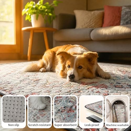 Washable Pee Pads for Dogs 24"x36" 2 Pack Reusable Puppy Potty Pad