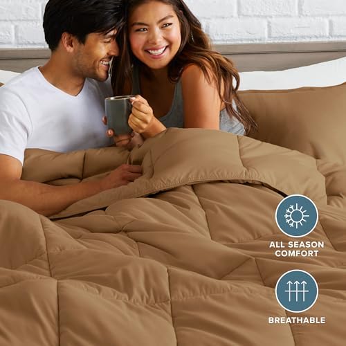 Bare Home Full Comforter Set - 1800 Ultra Soft (Full, Caramel)