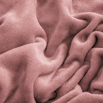 BEDELITE Flannel Sheets Queen Size, Dusty Pink, 4 Pieces