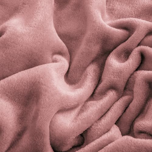 BEDELITE Flannel Sheet Set, California King Size, Dusty Pink, 4 Pieces