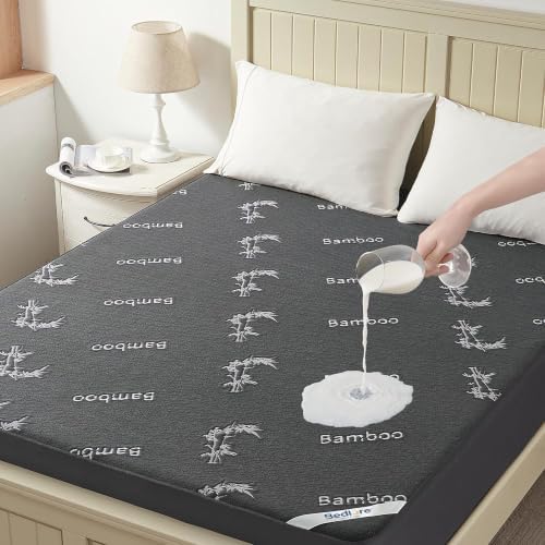 BEDLORE Queen Size Waterproof Mattress Protector Bamboo Viscose Bed Cover