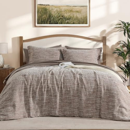 MaiRêve King Size Comforter Set Chenille Textured 7 Pieces Bed in a Bag