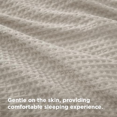 Bedsure Textured Duvet Cover King Size, Soft & Breathable Comforter Cover for All Season, 3 Pieces Wrinkle-Resistant Zipper Bedding with 8 Corner Ties, Linen