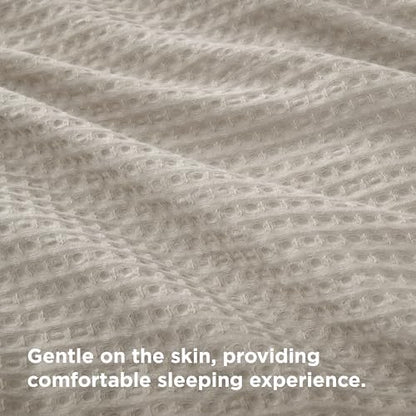 Bedsure Textured Duvet Cover King Size, Soft & Breathable Comforter Cover for All Season, 3 Pieces Wrinkle-Resistant Zipper Bedding with 8 Corner Ties, Linen