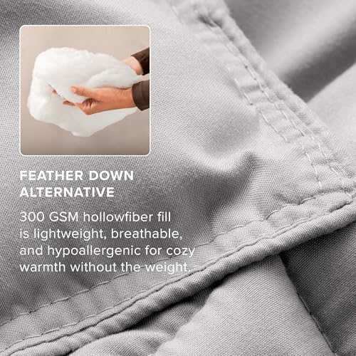 Bare Home Full Comforter Set - 1800 Ultra Soft (Full, Light Grey)
