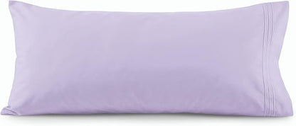 Elegant Comfort Luxury Ultra-Soft 1-Piece Body Pillowcase - 1500 Premium Hotel Quality Microfiber Double Brushed - Wrinkle Resistant, Body Pillowcase Size, Lilac