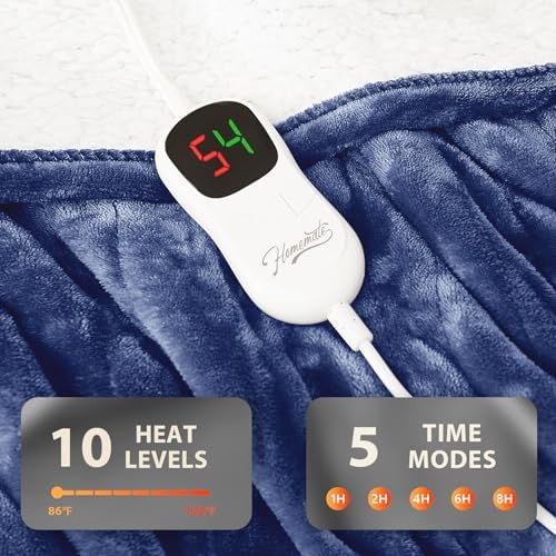 Homemate Heated Electric Blanket Twin 62"x84" Heating Throw Blanket