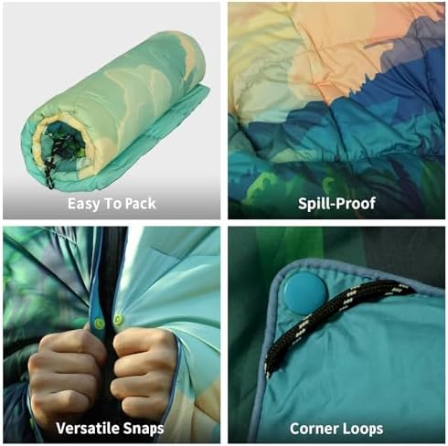 Camping Blanket Puffy Camp Blanket Large Outdoor Blanket
