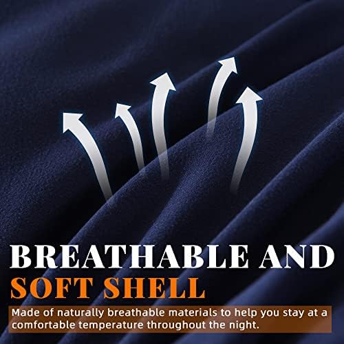 Down Alternative Comforter Navy Blue King Size - All Season Duvet Insert