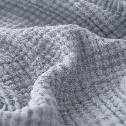 EMME Muslin Blankets for Adults Dusty Blue Small Blanket 40" x 50"