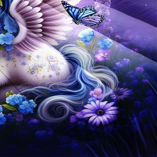 HOSIMA Starry Print Unicorn Twin Comforter for Kids with 2 Pillowcases.