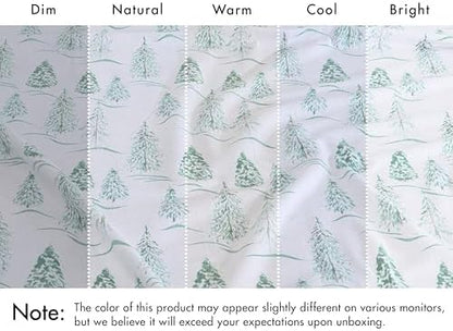 RUVANTI Flannel Sheets Set Full Size, Alpine Serenity